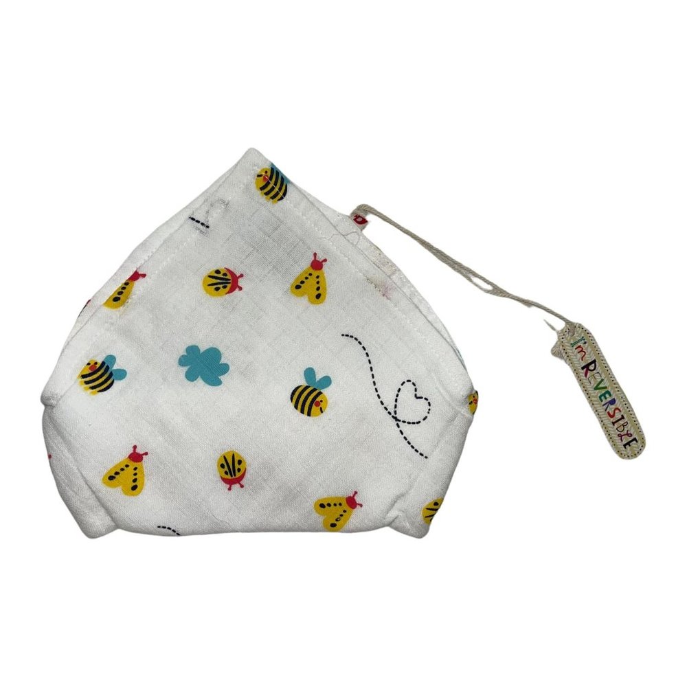 NWT Piccalilly Honey Bee Bandana Bib Burpcloth Organic Cotton Baby Infant Gift